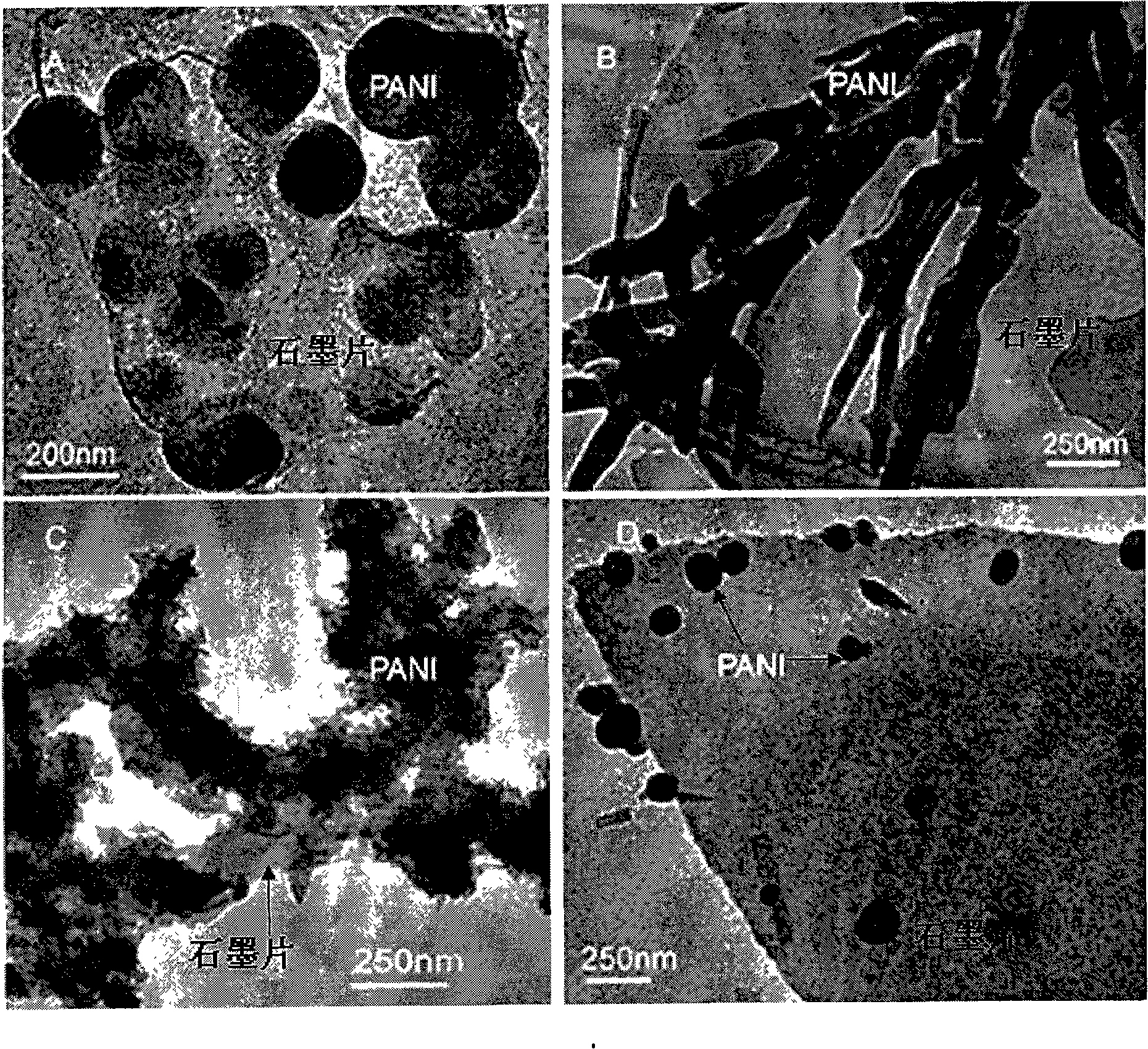 Oxidized graphite flake layer/polyaniline composite material and method for preparing the same