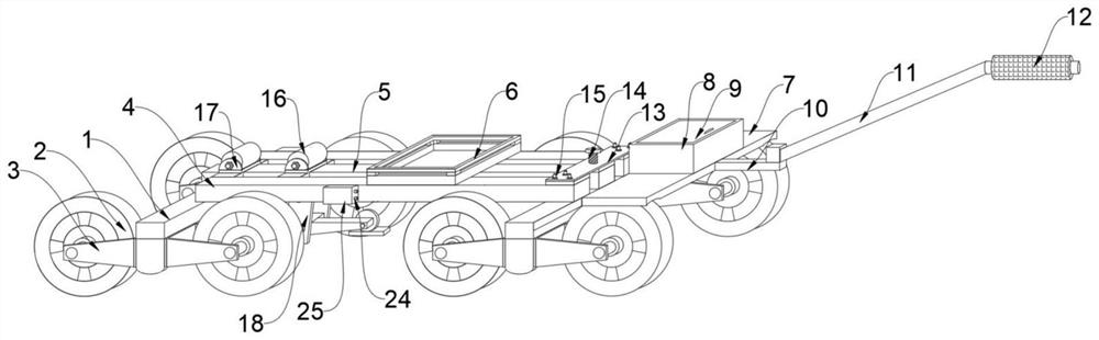 Highway subgrade surface flatness measuring instrument