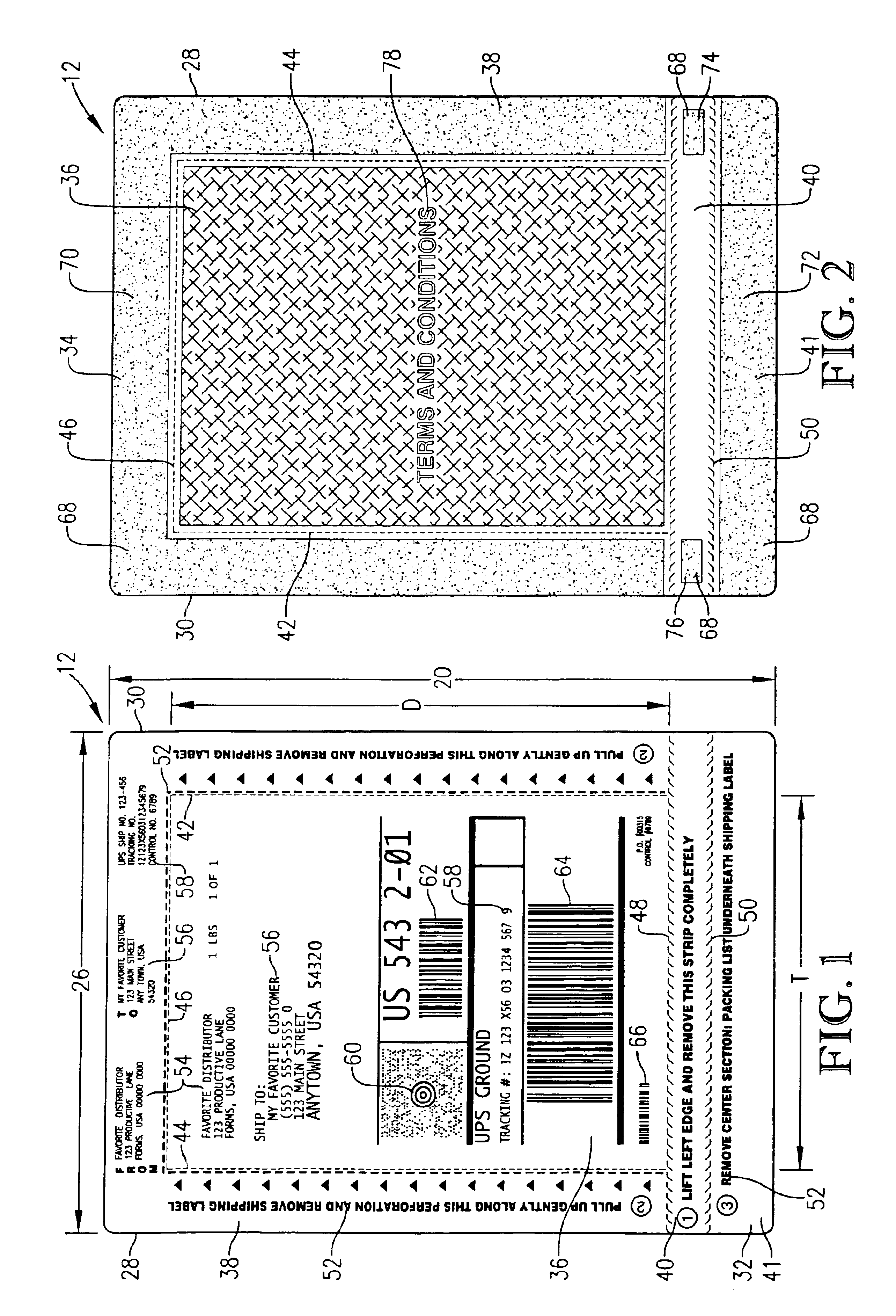 Sequentially placed shipping and packing label system