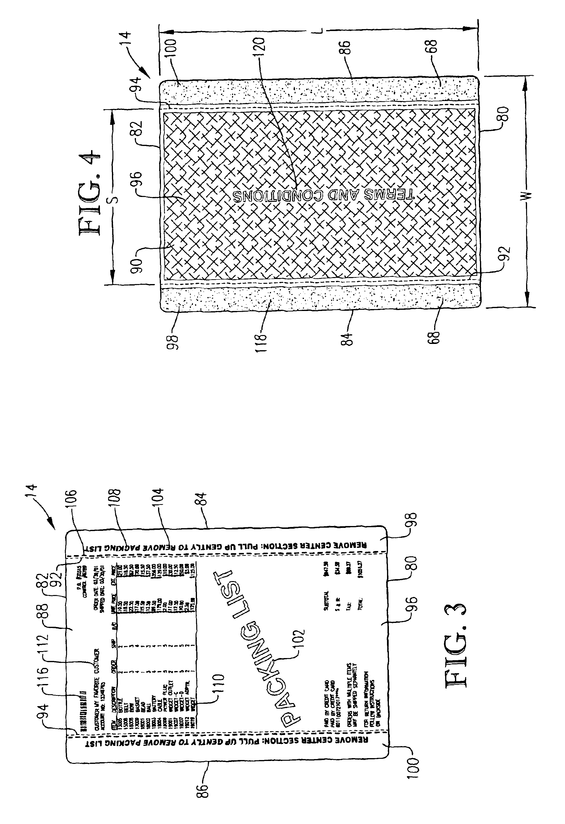 Sequentially placed shipping and packing label system