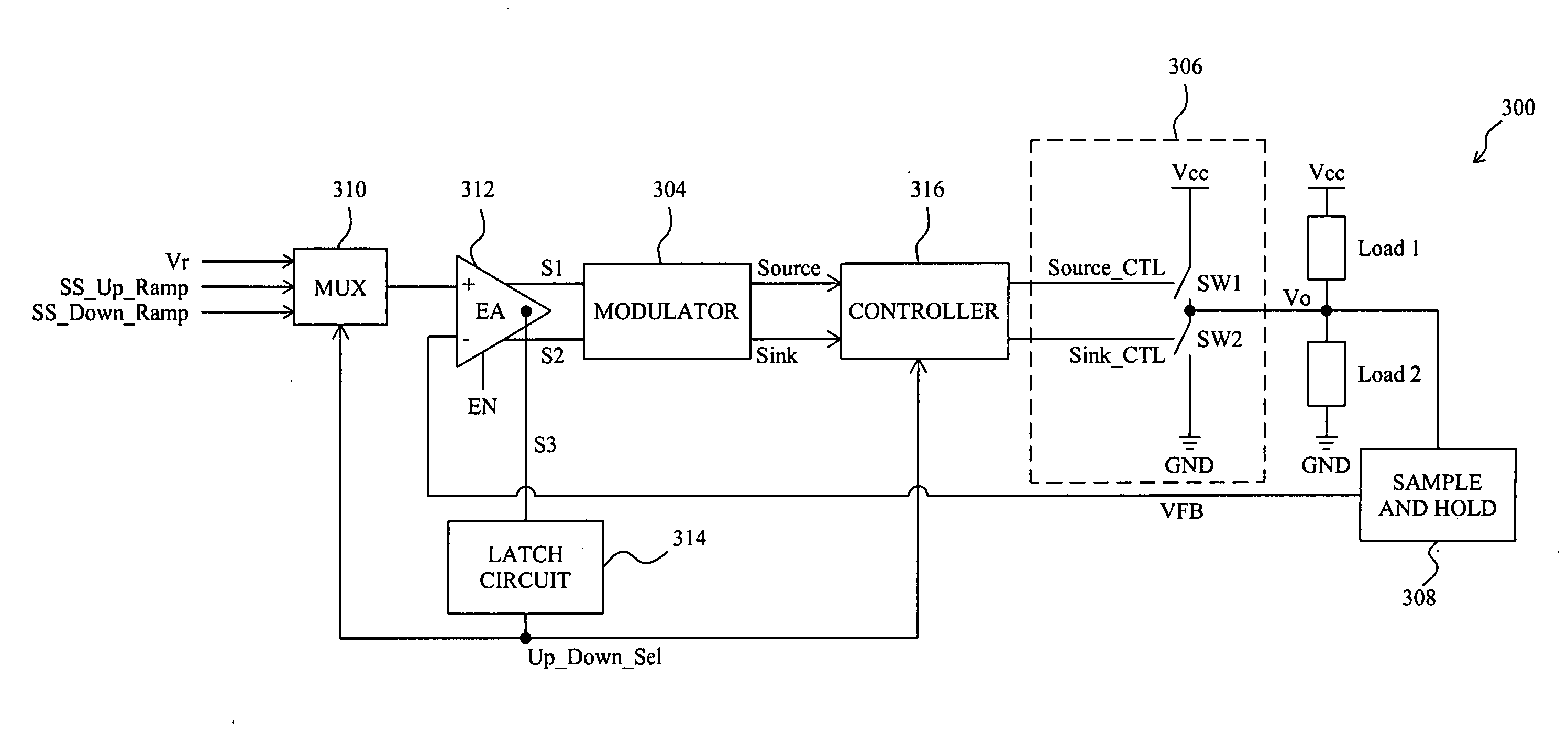 Circuit and method for soft start from a residual voltage