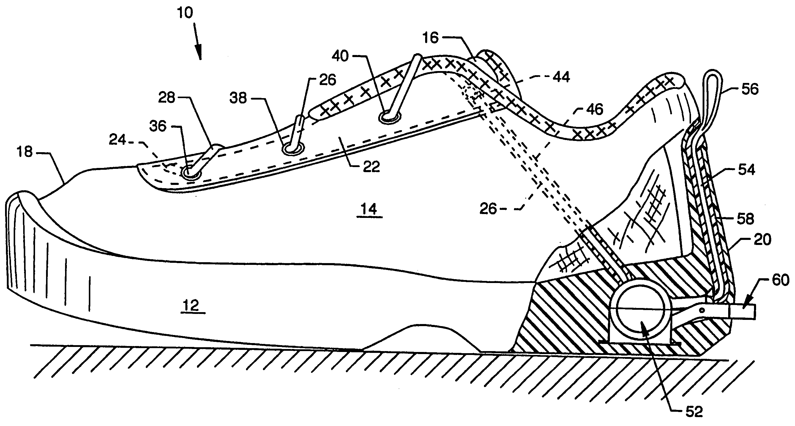 Automated tightening shoe