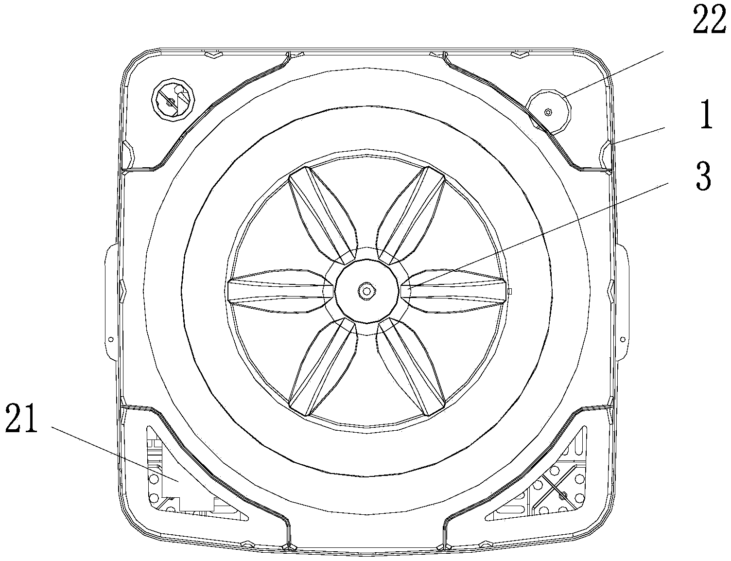 Single-barrel direct-drive full-automatic pulsator washing machine