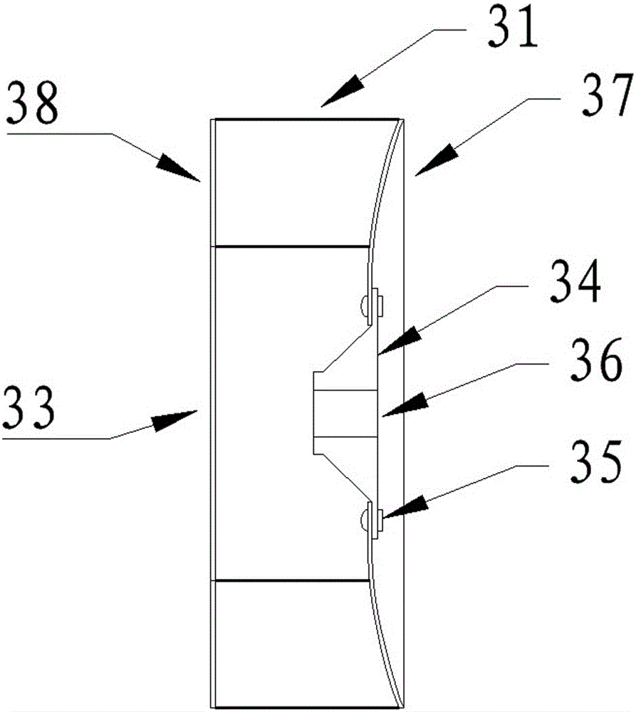 Raymond mill device with non-dust-accumulation draught fan