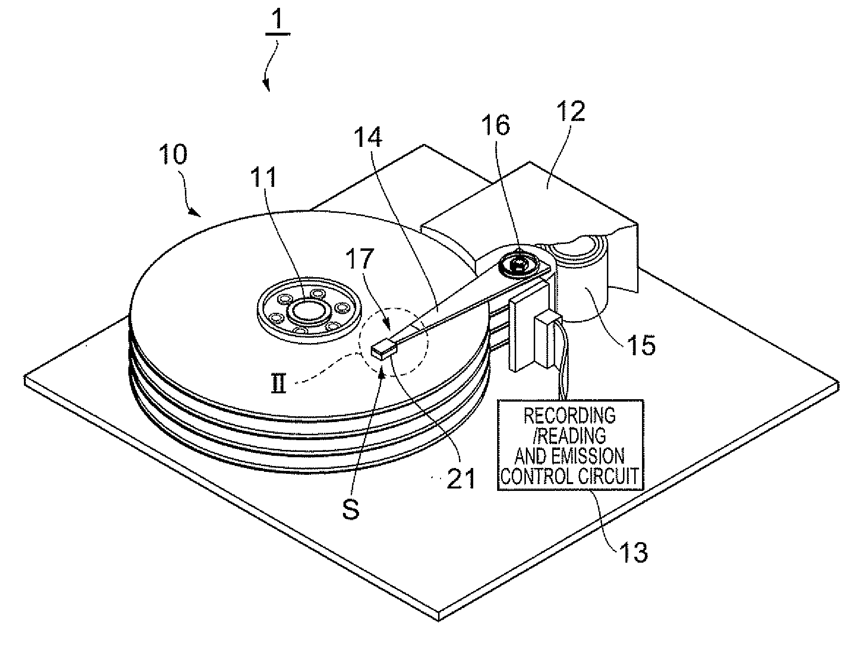 Thermally assisted magnetic head with optical waveguide and light shield