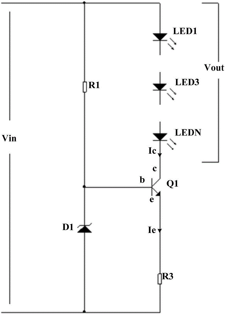 A linear constant current circuit with overvoltage protection