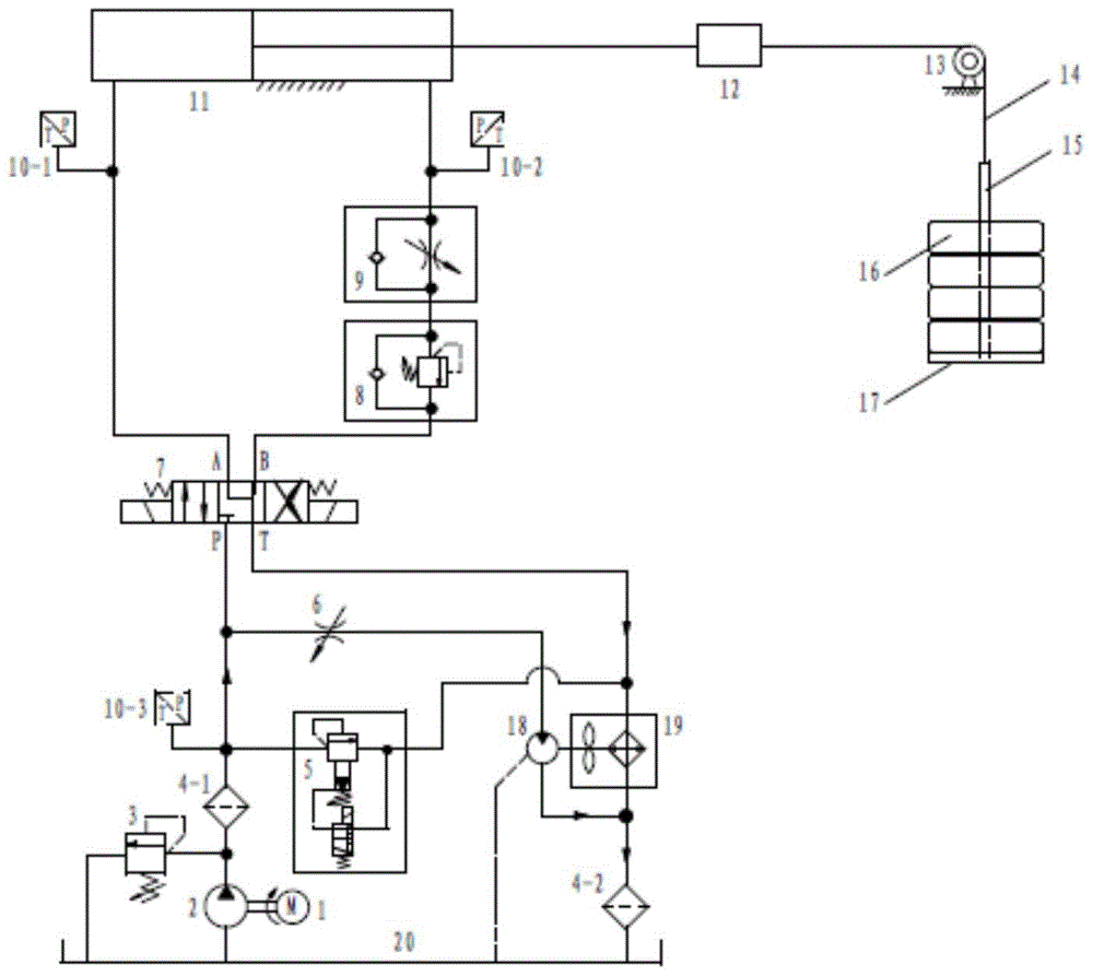 An experimental teaching system and experimental method of heavy load hydraulic transmission