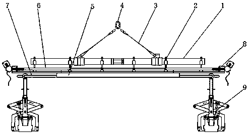 Cast-in-place box girder formwork lifting appliance