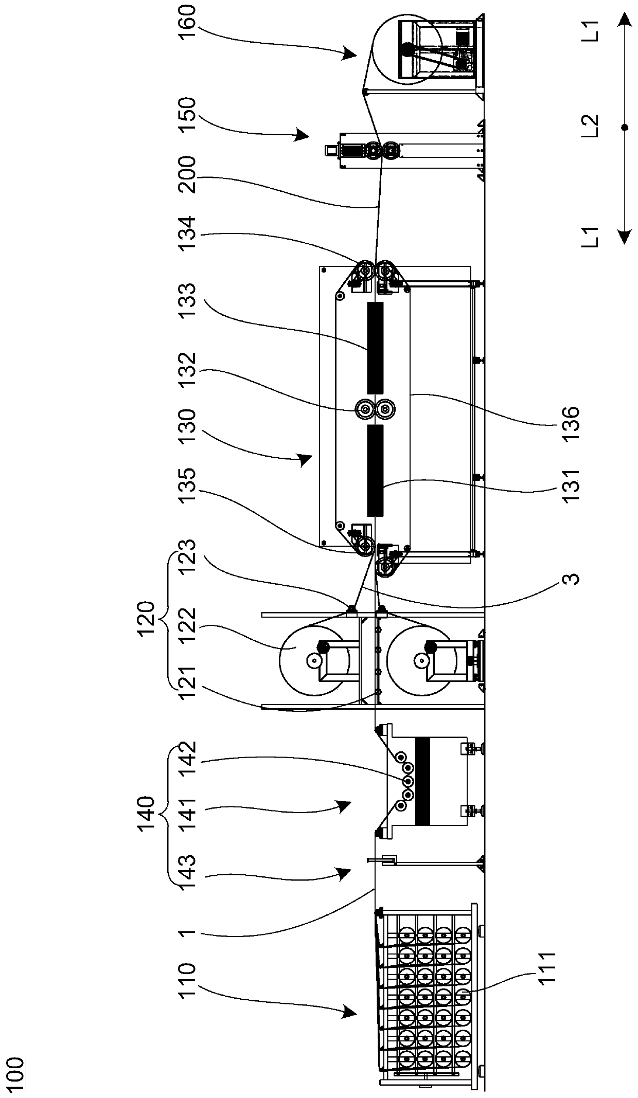 Production equipment and production process of fiber-reinforced thermoplastic resin composite strips