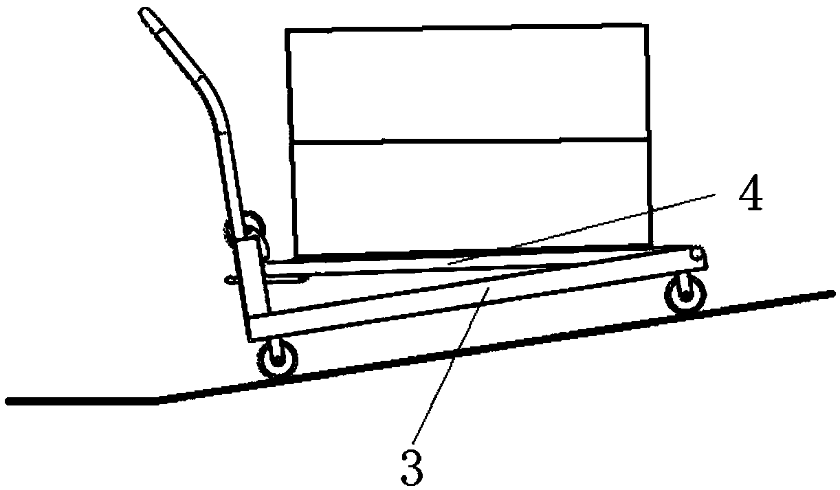 Dip-angle-adjustable expansion type trolley