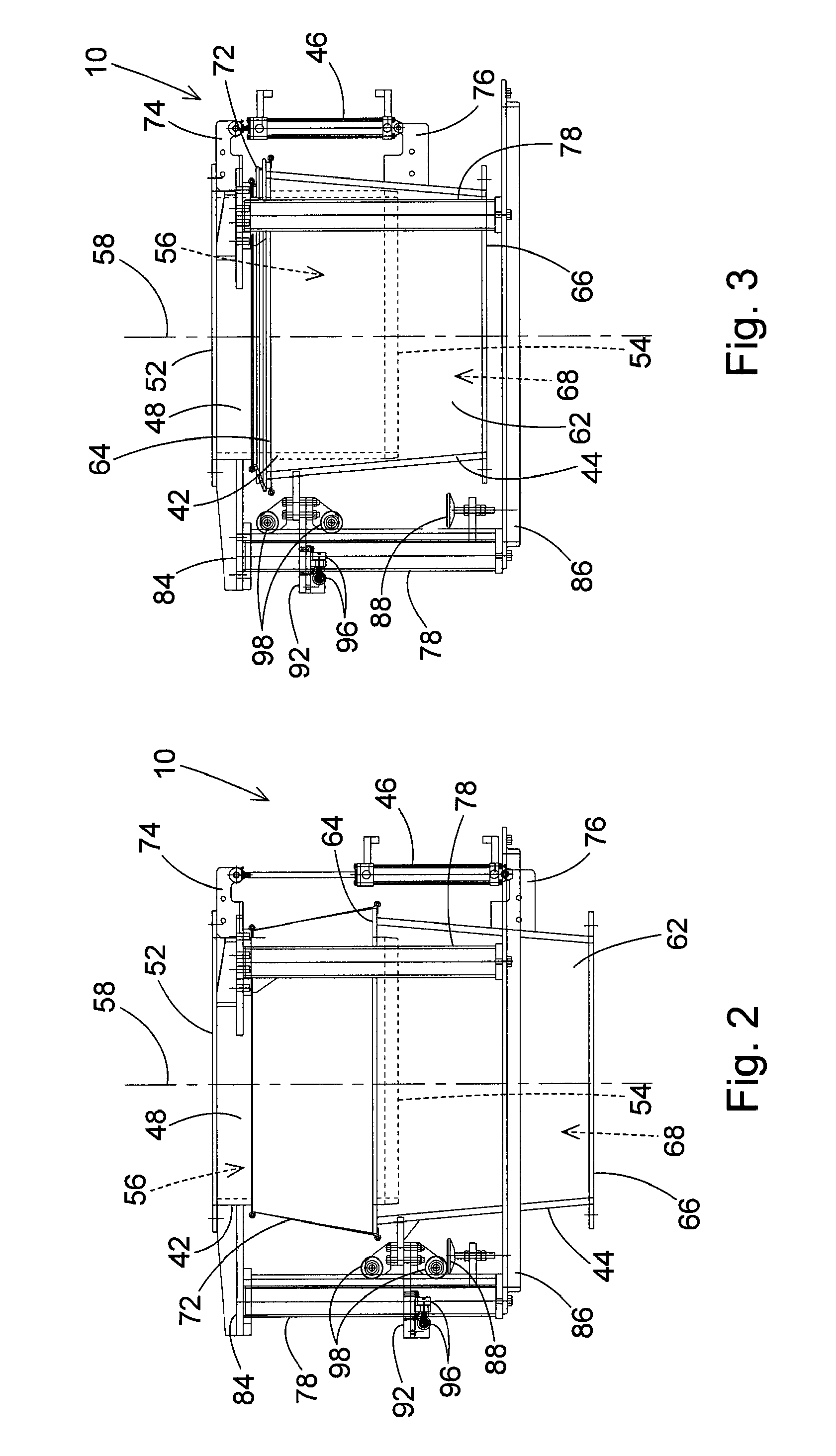 Retractable and extendable material loader apparatus for directing material onto a conveyor