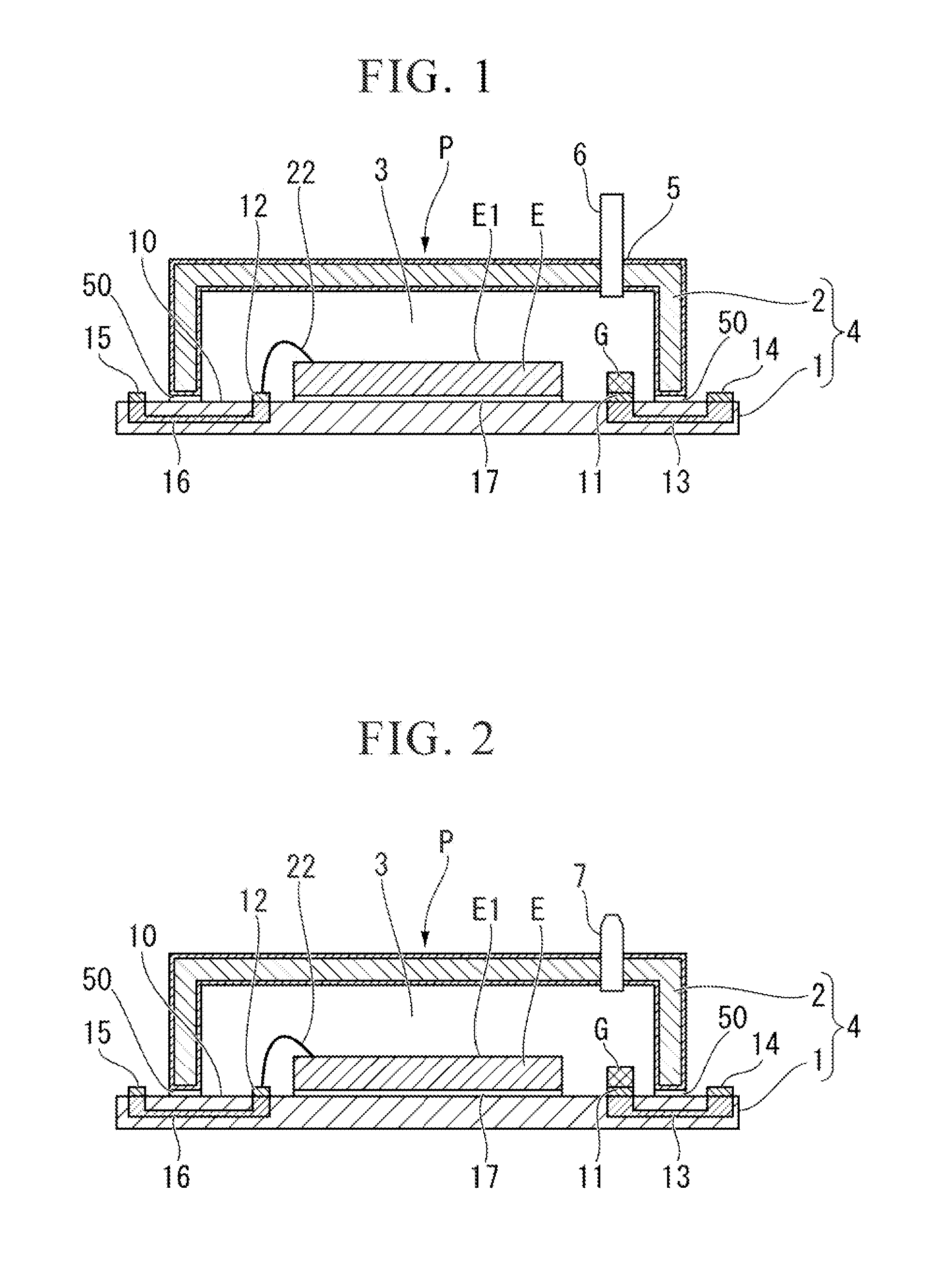 Vacuum sealed package, printed circuit board having vacuum sealed package, electronic device, and method for manufacturing vacuum sealed package