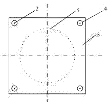 Interlaminar shear device of cylindrical test piece of bituminous paving and shearing method thereof