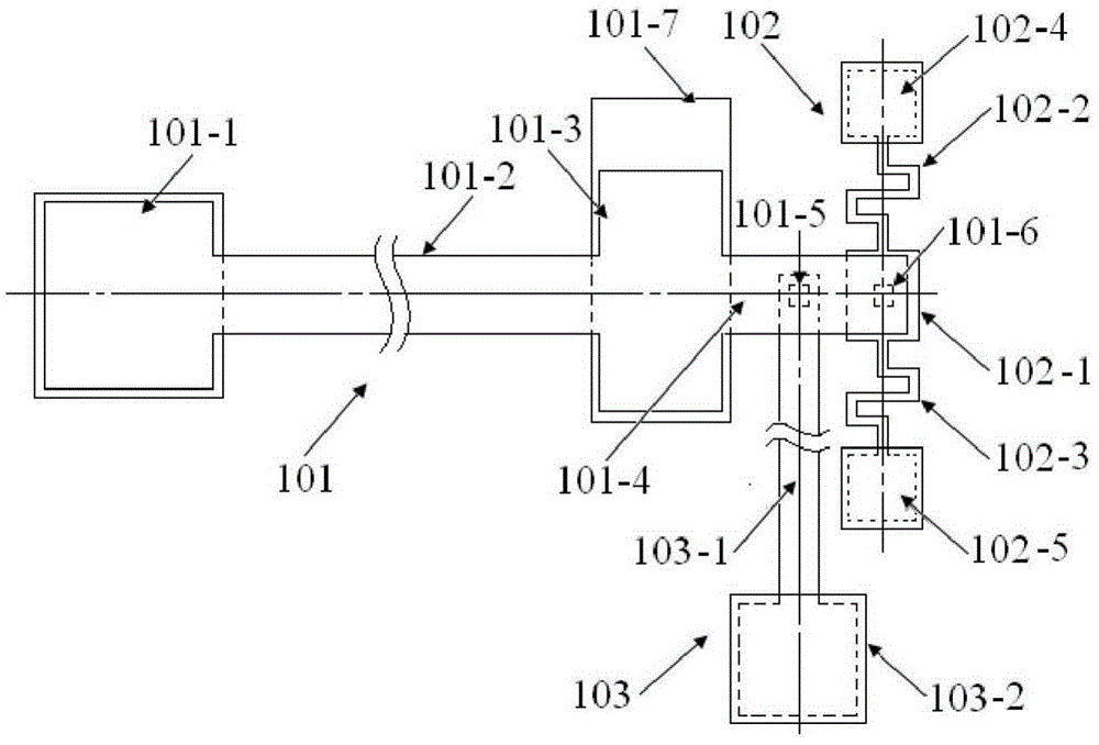 Measuring structure and method for Young's modulus of thin film silicon material on insulating substrate