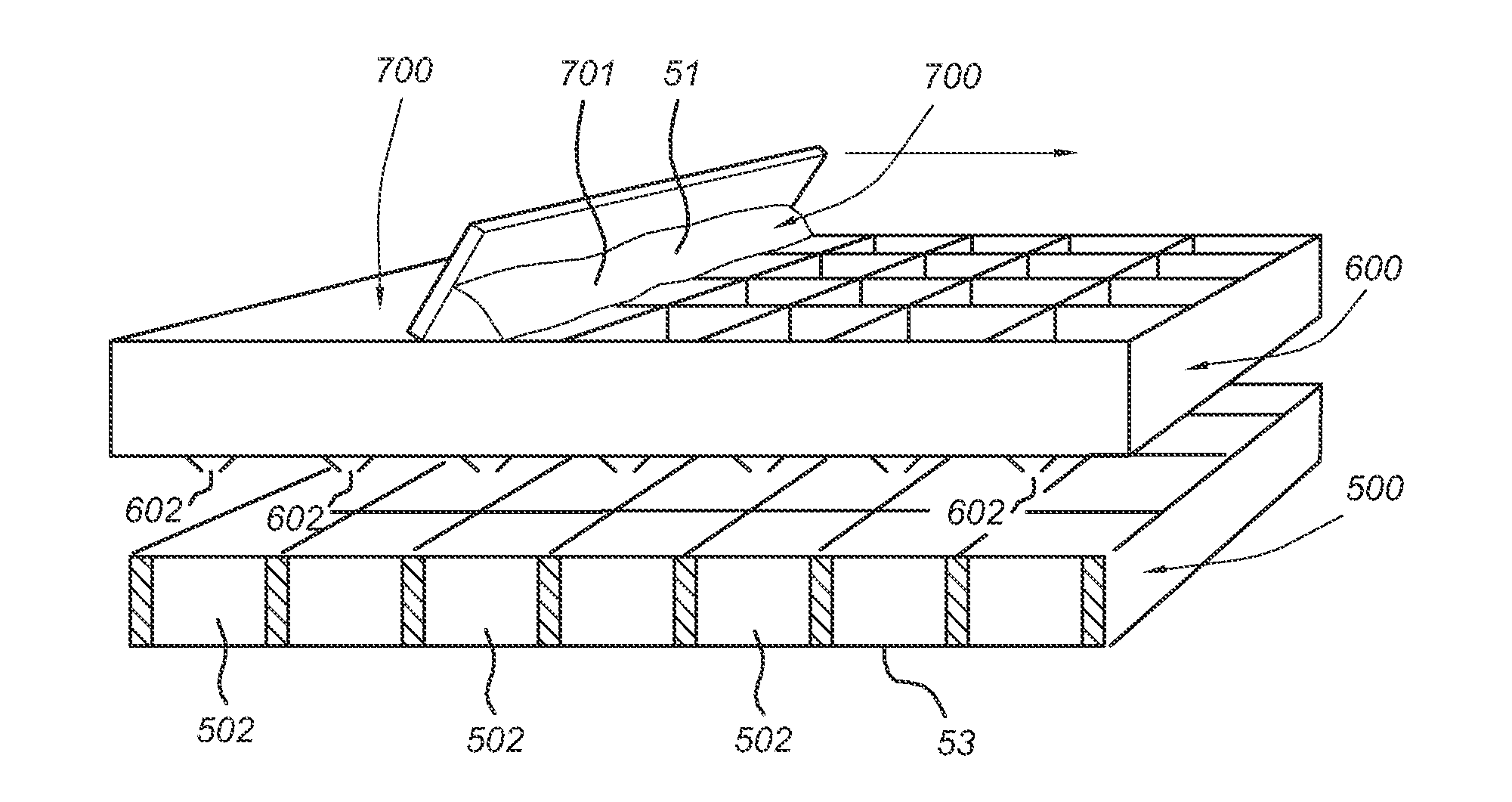 Illumination device with LED with a self-supporting grid containing luminescent material and method of making the self-supporting grid