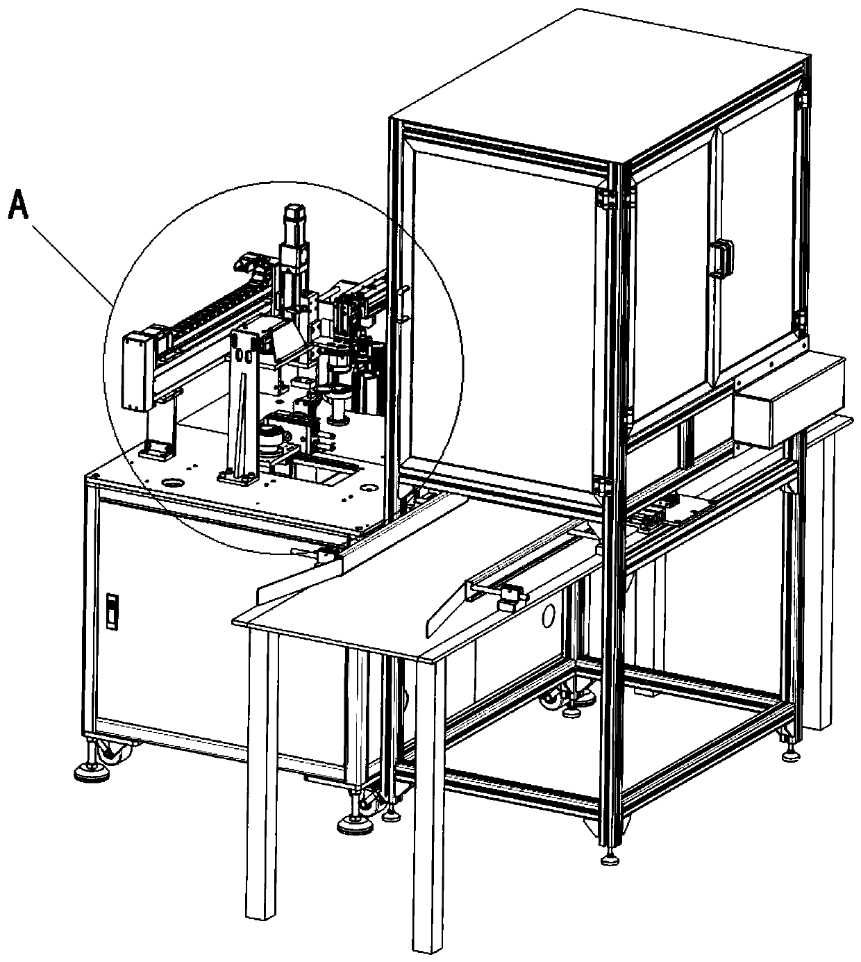 Ungluing, adhesive tape tearing, detection and pasting machine and method for label plates