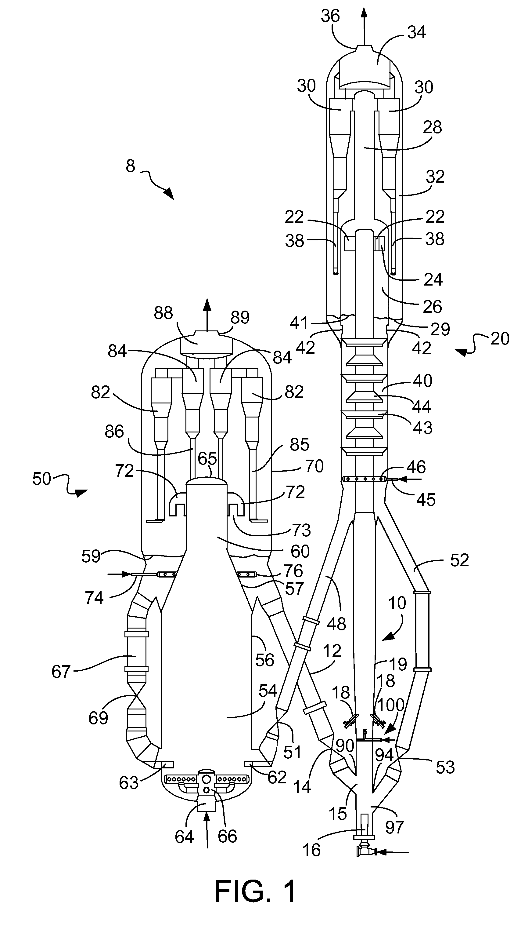 Apparatus for contacting hydrocarbon feed and catalyst