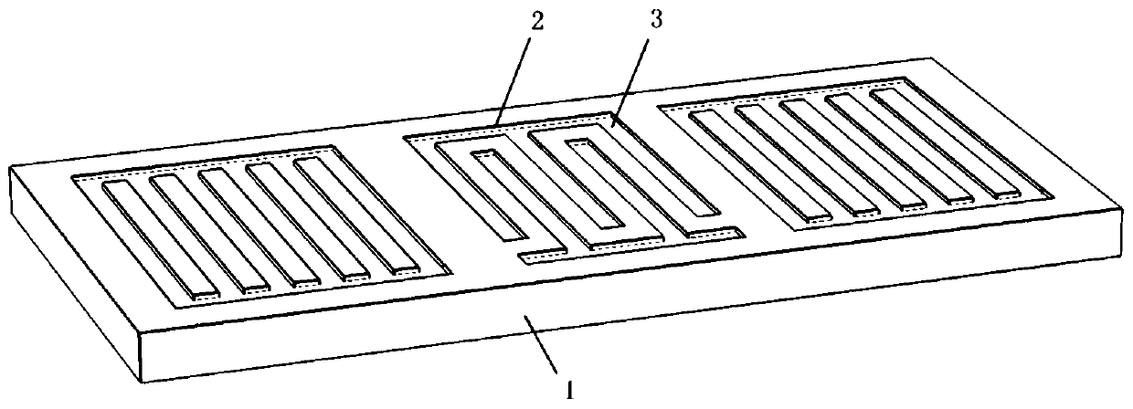 Landfill type electrode structure suitable for surface acoustic wave device