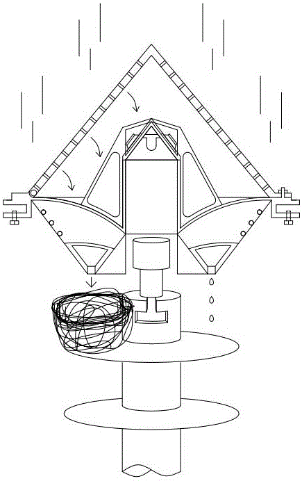 Novel door-shaped tower bird repelling device