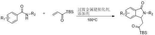 A kind of rhodium-catalyzed carbon-hydrogen activation reaction synthesizes the method for the isoindol-1-one analog of acyl silicon substitution