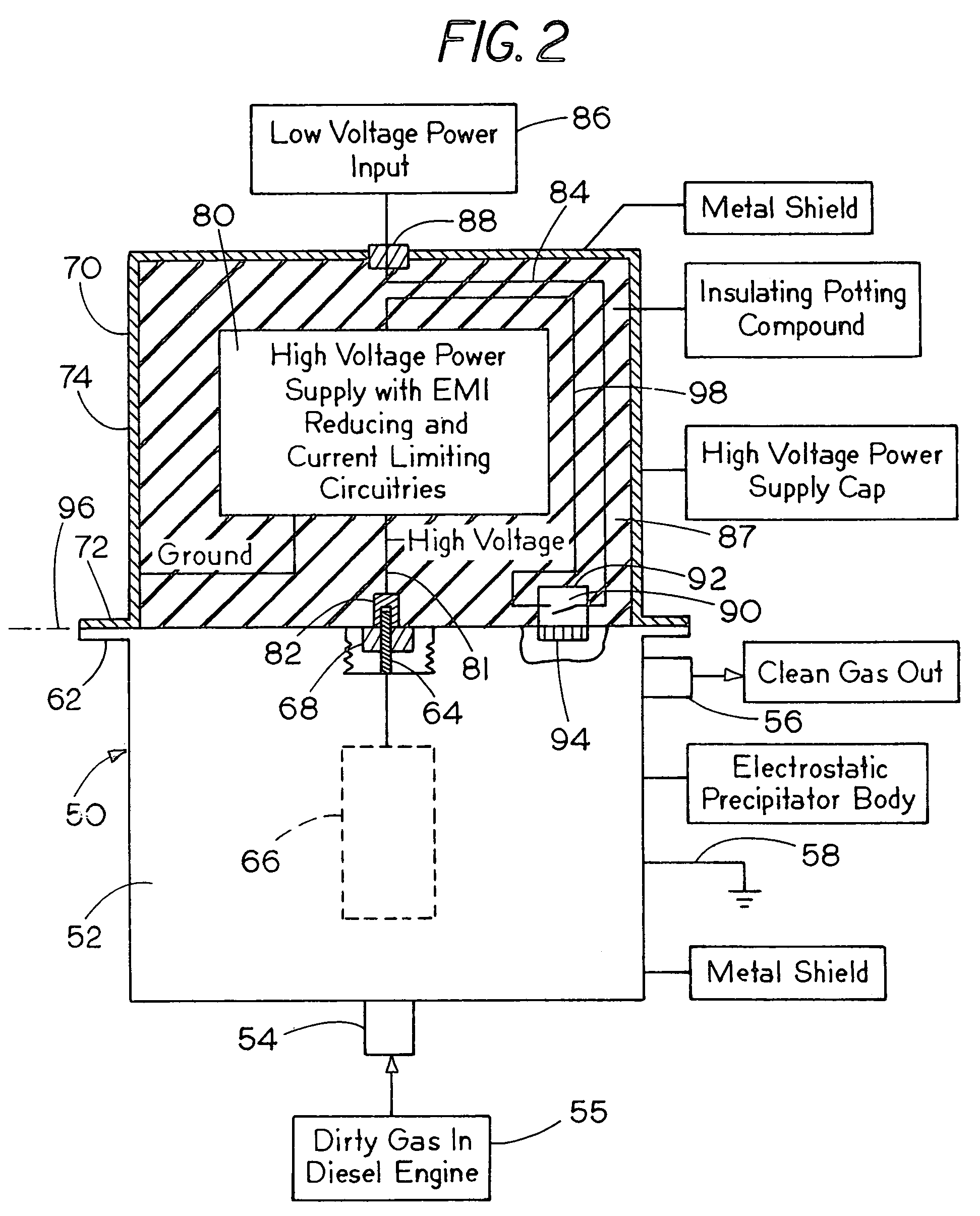 Electrostatic precipitator for diesel blow-by