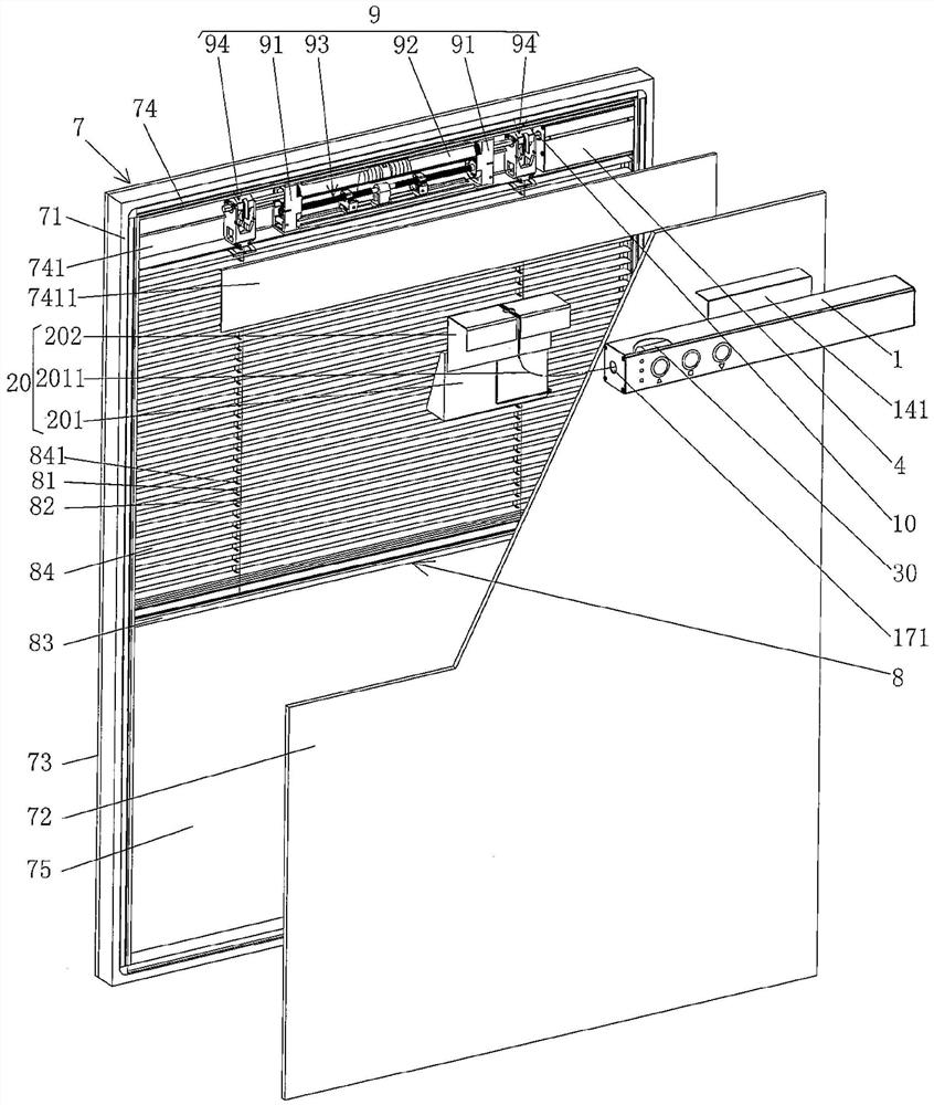 Self-powered electromagnetic drive hollow glass built-in shutter