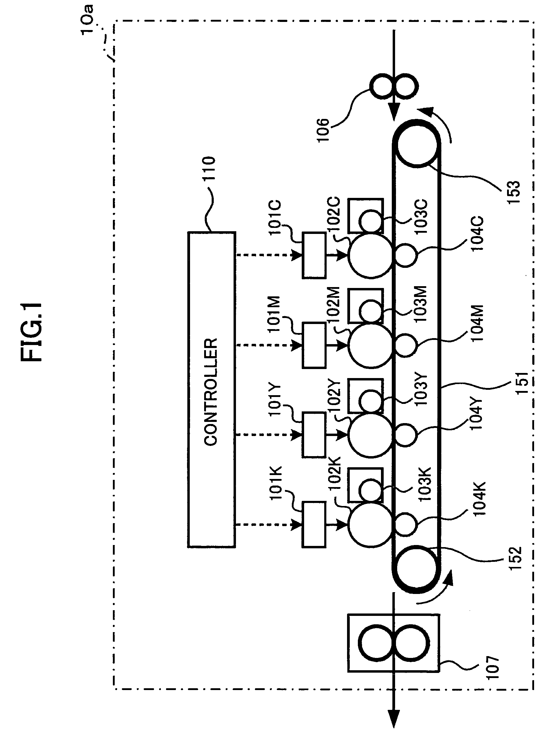 Image forming apparatus with transfer belt speed control