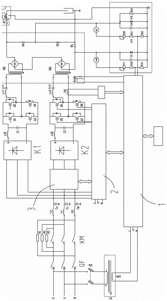 A pulse power supply control system for electrostatic dust removal