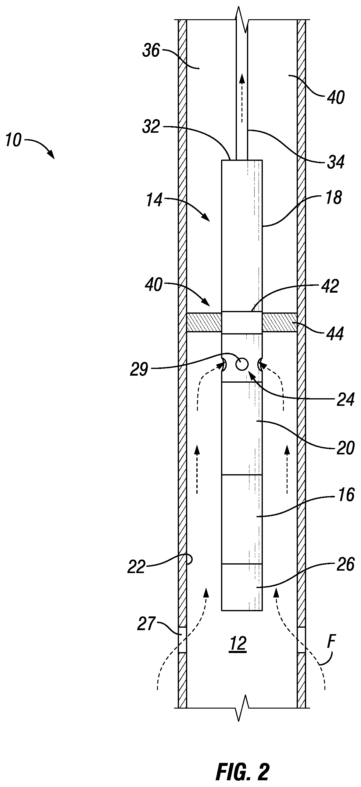 Prevention of gas accumulation above ESP intake