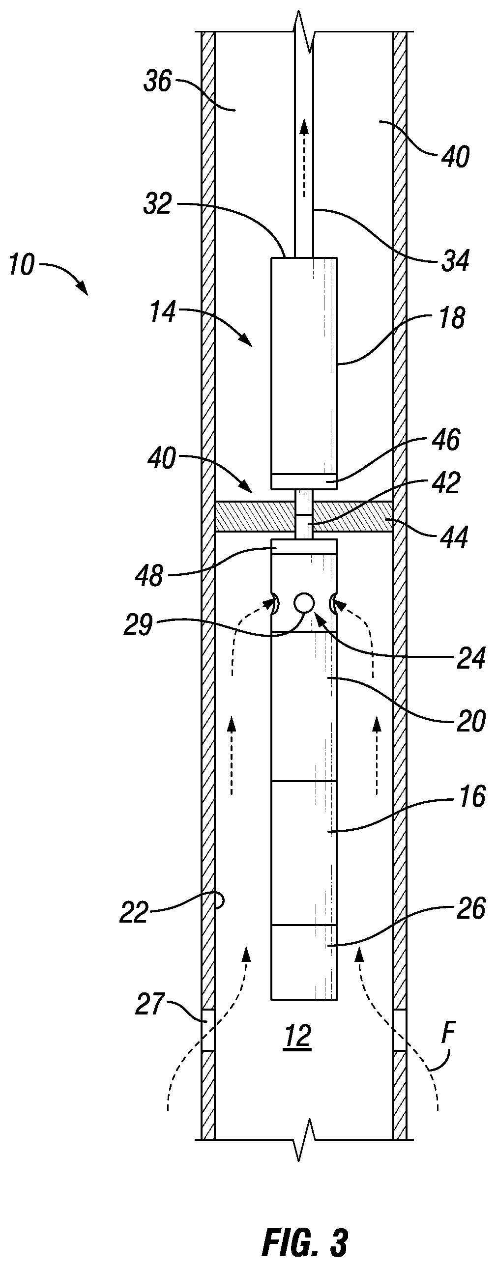 Prevention of gas accumulation above ESP intake