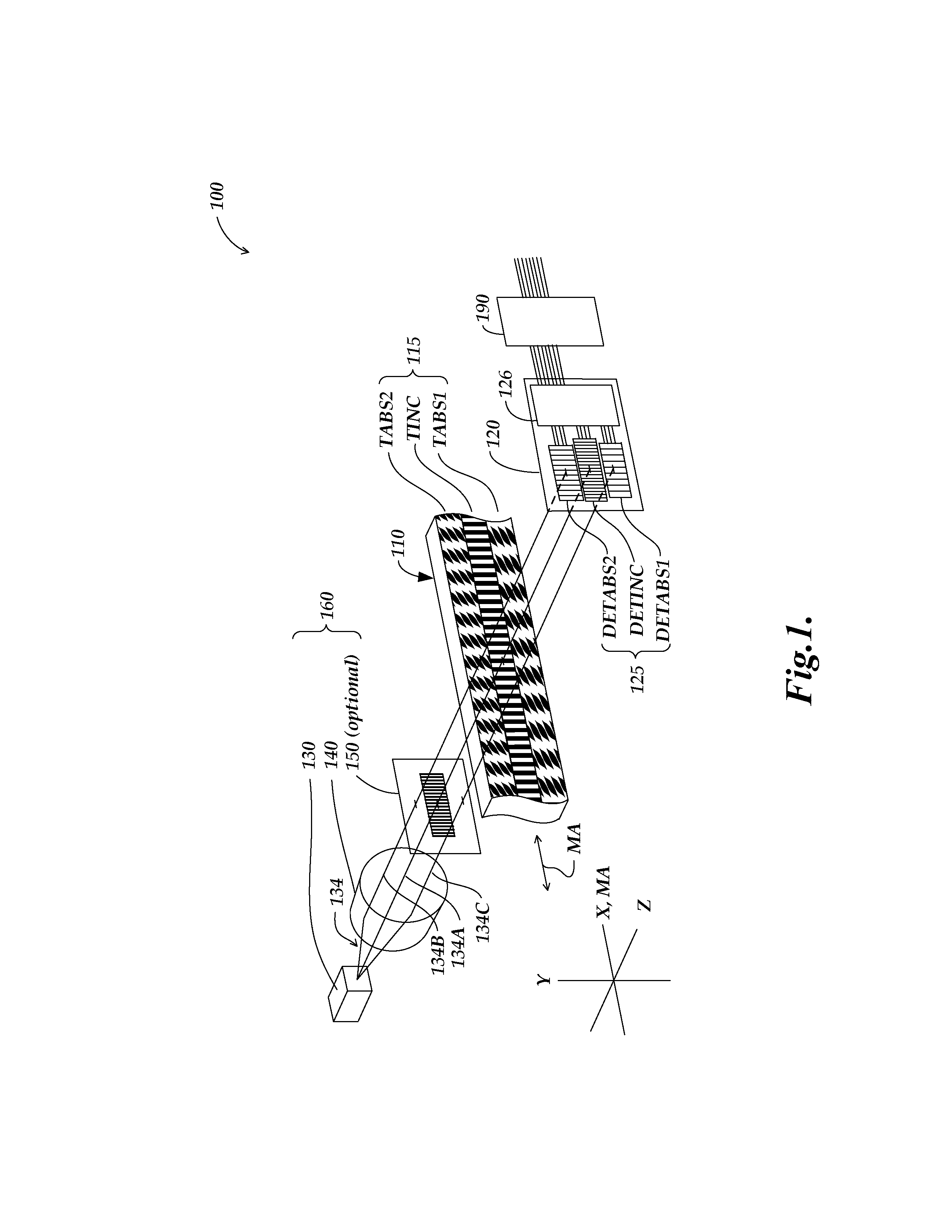 Displacement encoder including phosphor illumination source