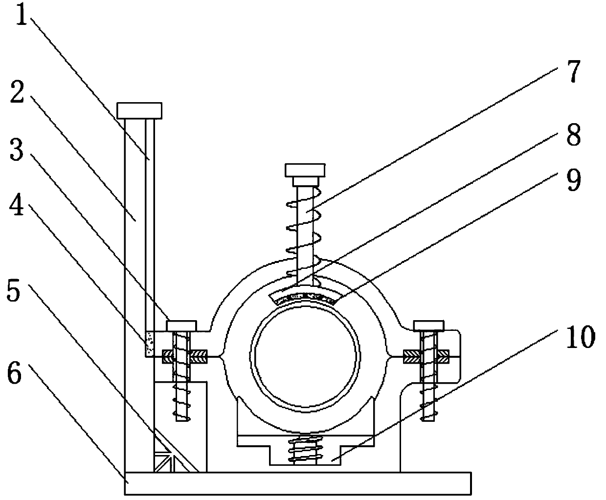 Protective fixing device of pipelines for water conservancy projects