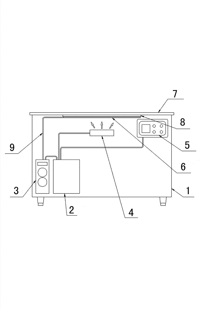 Electromagnetic heating teppanyaki device