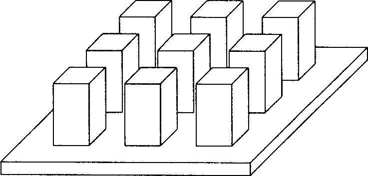 1-3 structure huge magnetoelectric material and preparing process thereof