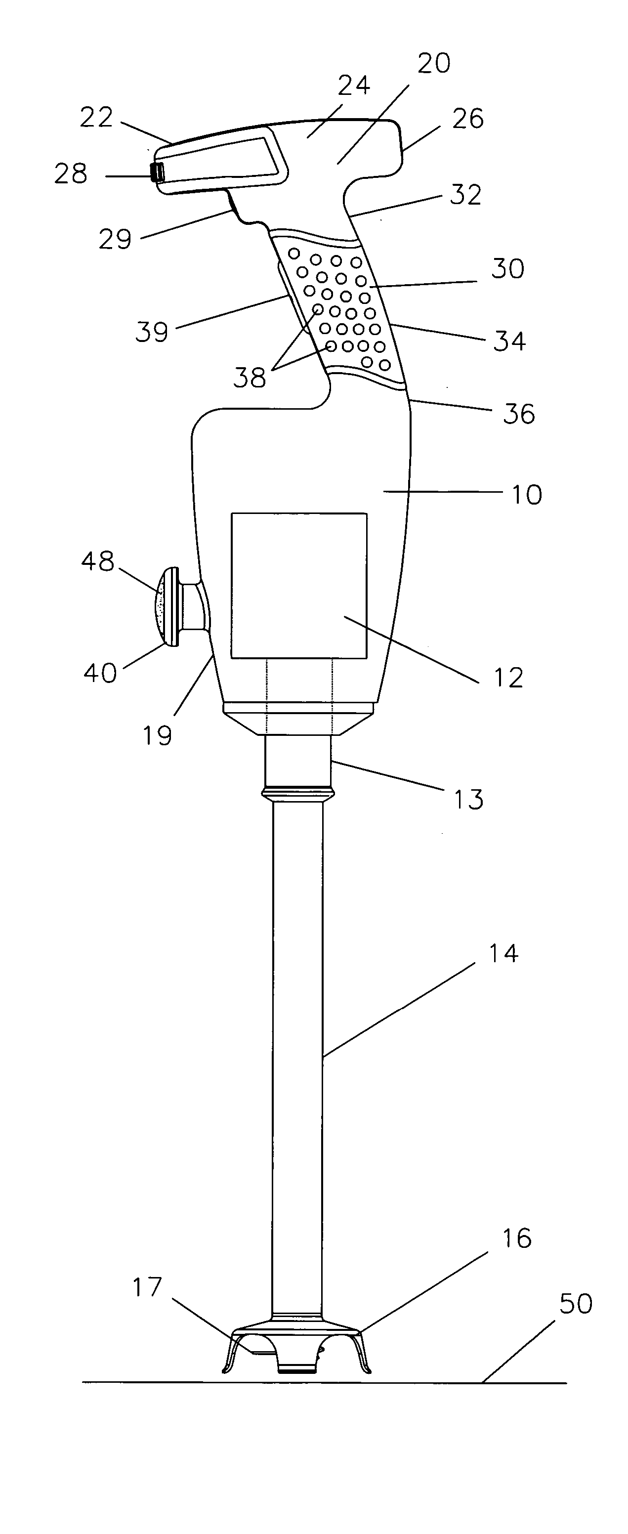 Dual handle immersion blender