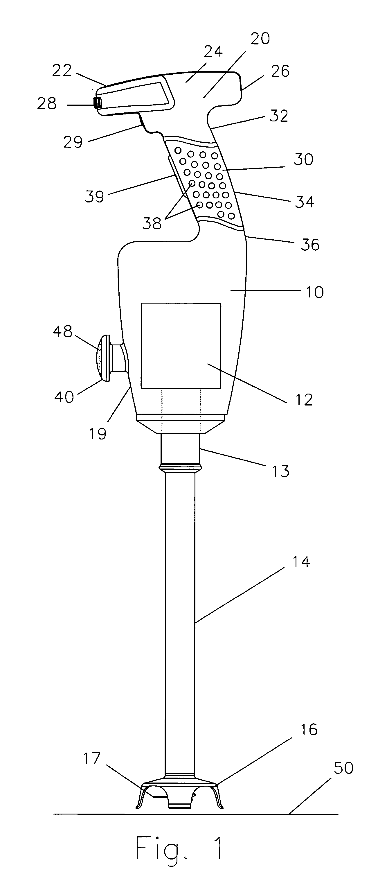 Dual handle immersion blender