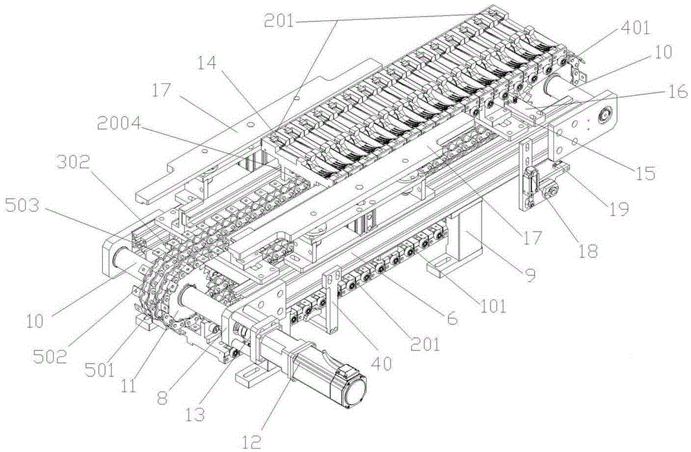 A material distribution mechanism of an injection molding product feeder