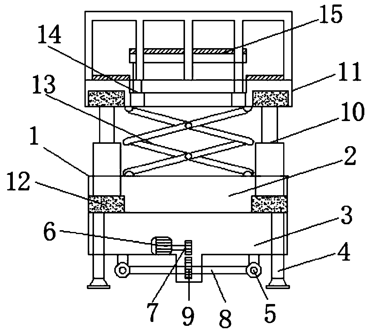 Lifting workbench for maintenance of electric equipment