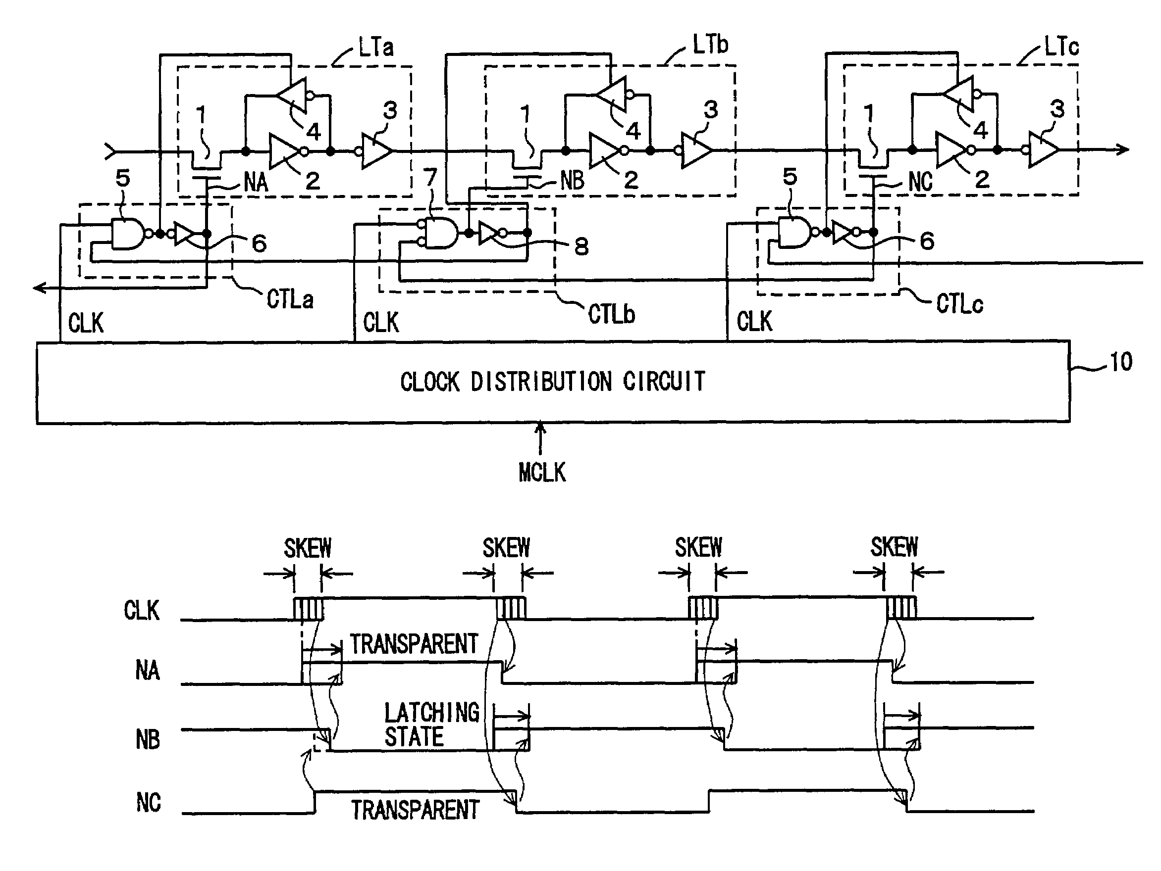 Synchronous signal transfer and processing device