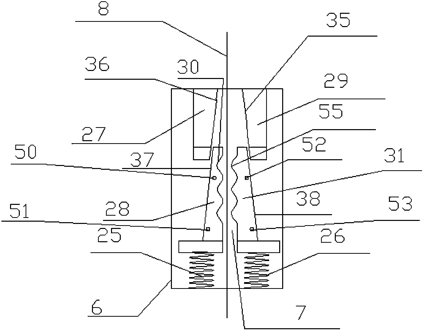 Falling protection system for building construction elevators