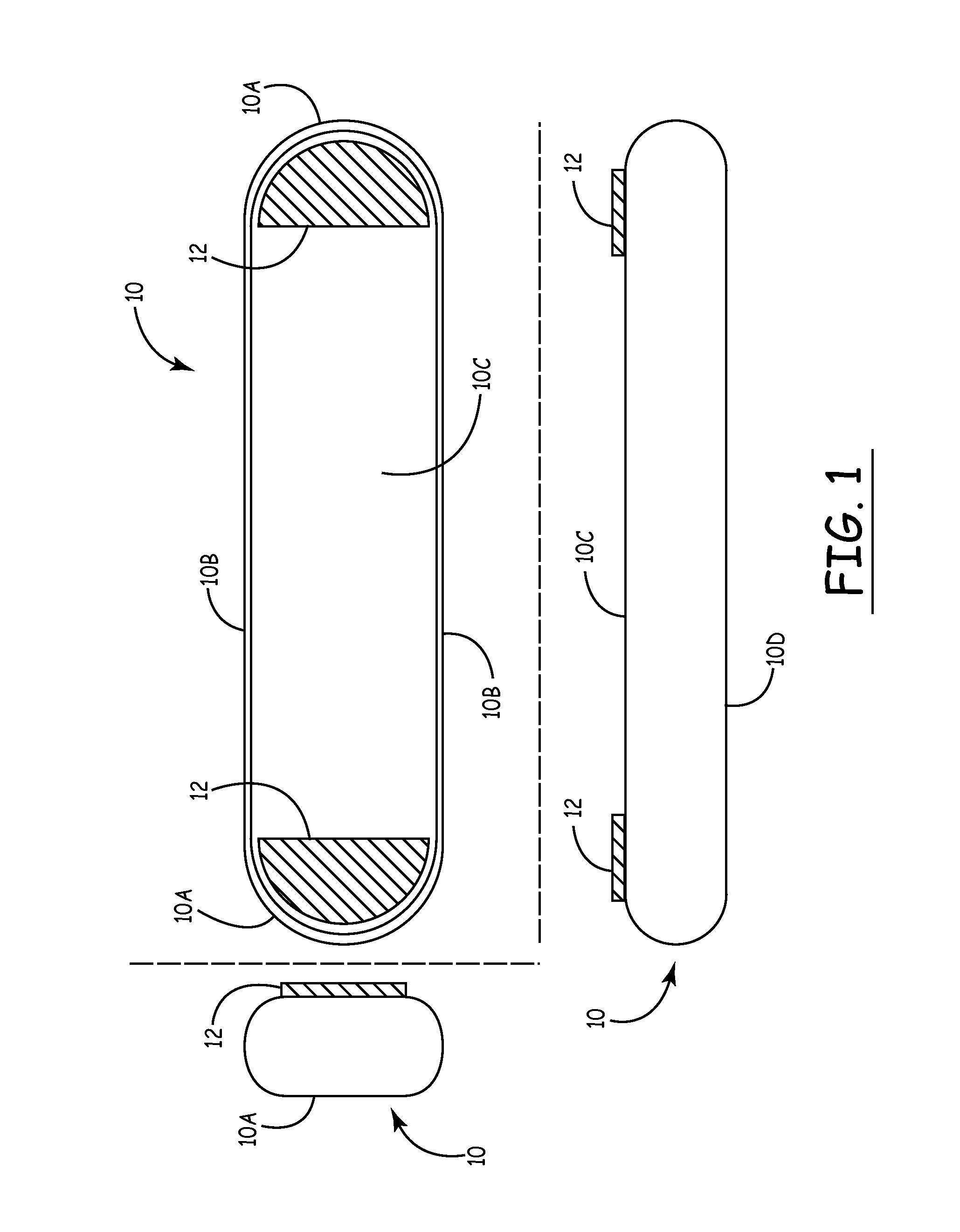 Electrode shapes and positions for reducing loss of contact in an implantable ECG recorder