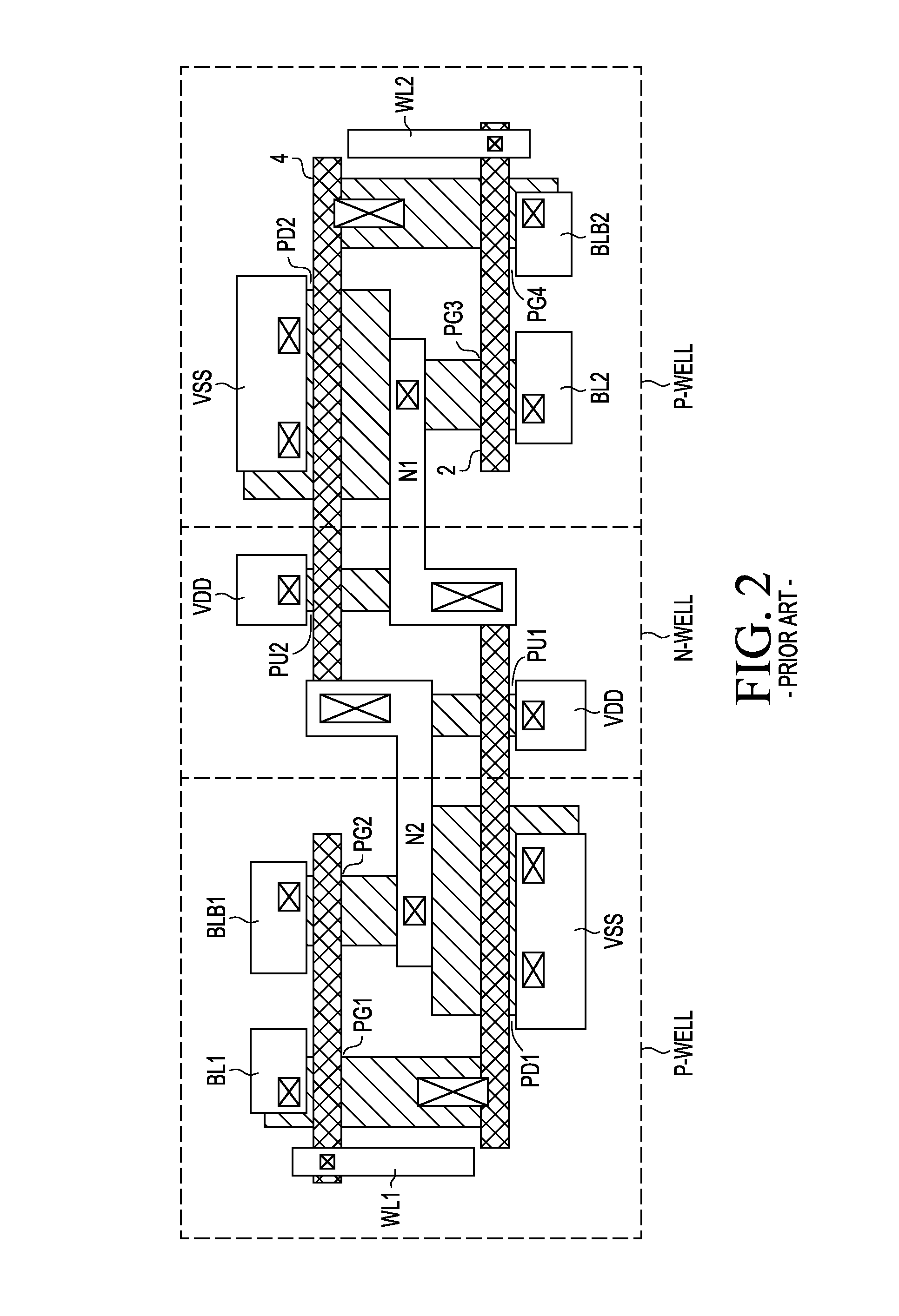 Dual port static random access memory cell layout