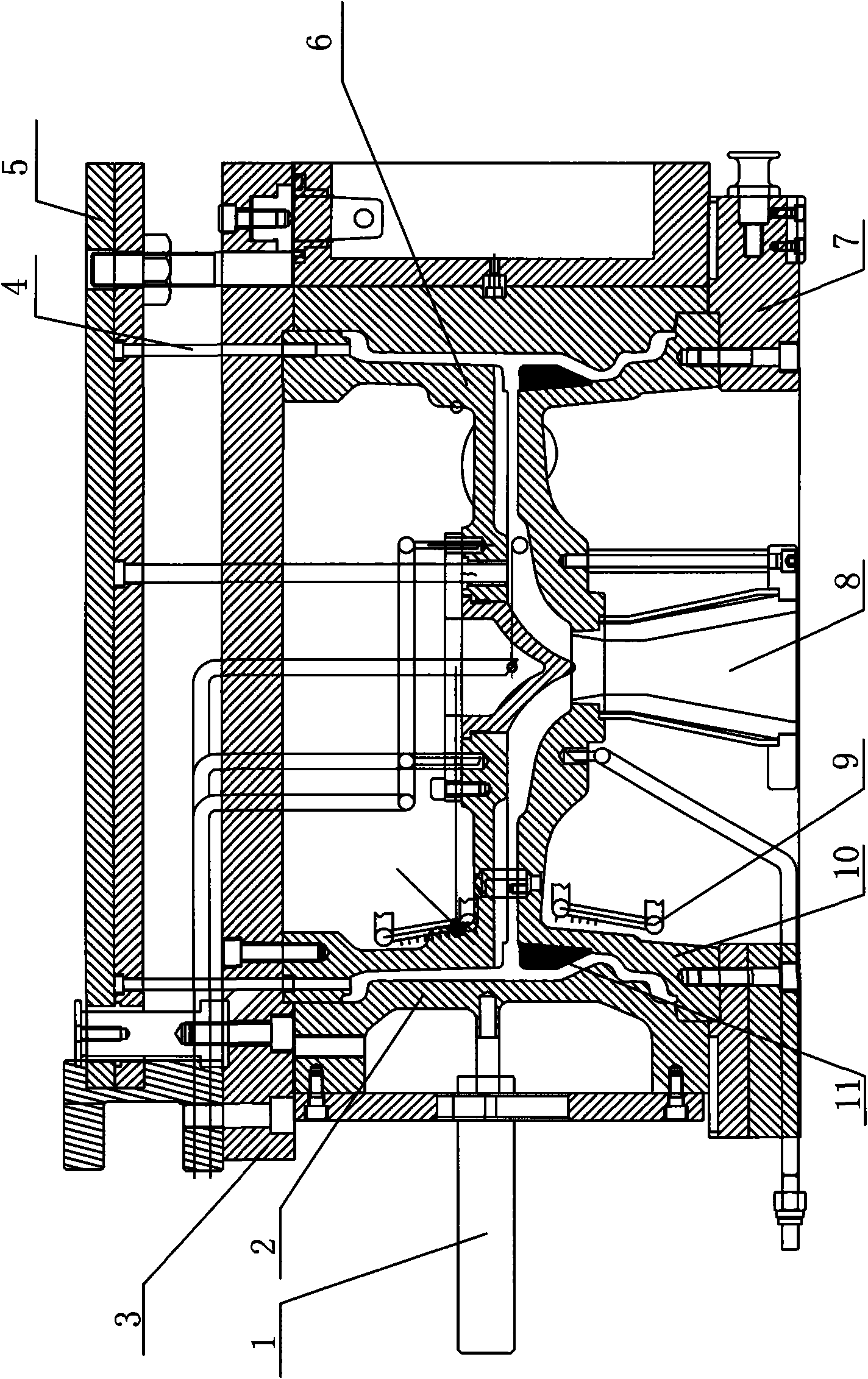 Casting method of aluminum alloy wheel rim