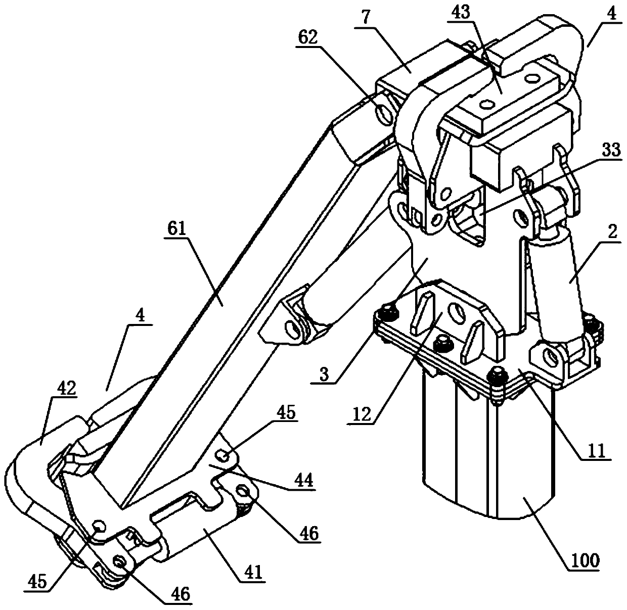 Arch frame clamping manipulator