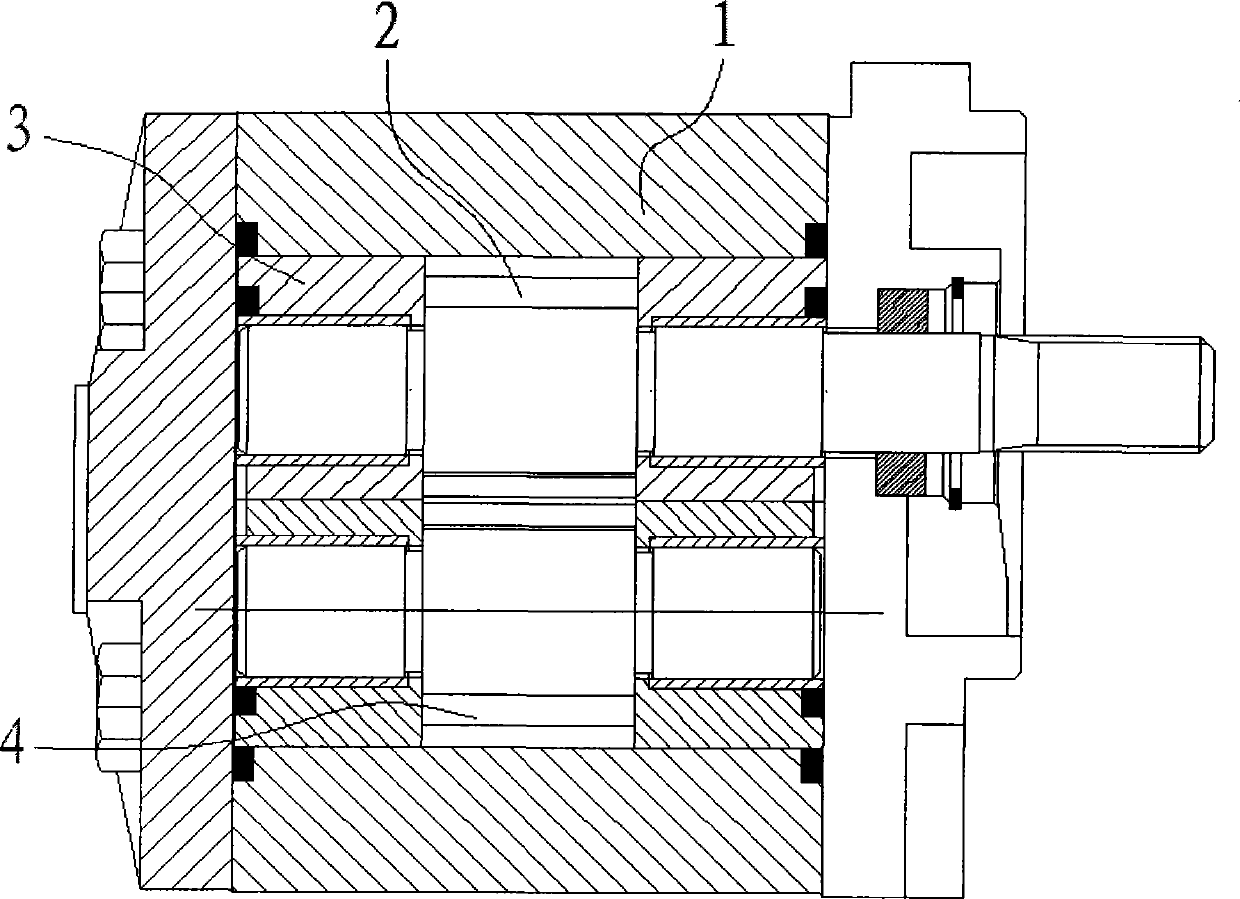 Gear pump with asymmetric combined curved surface tooth form