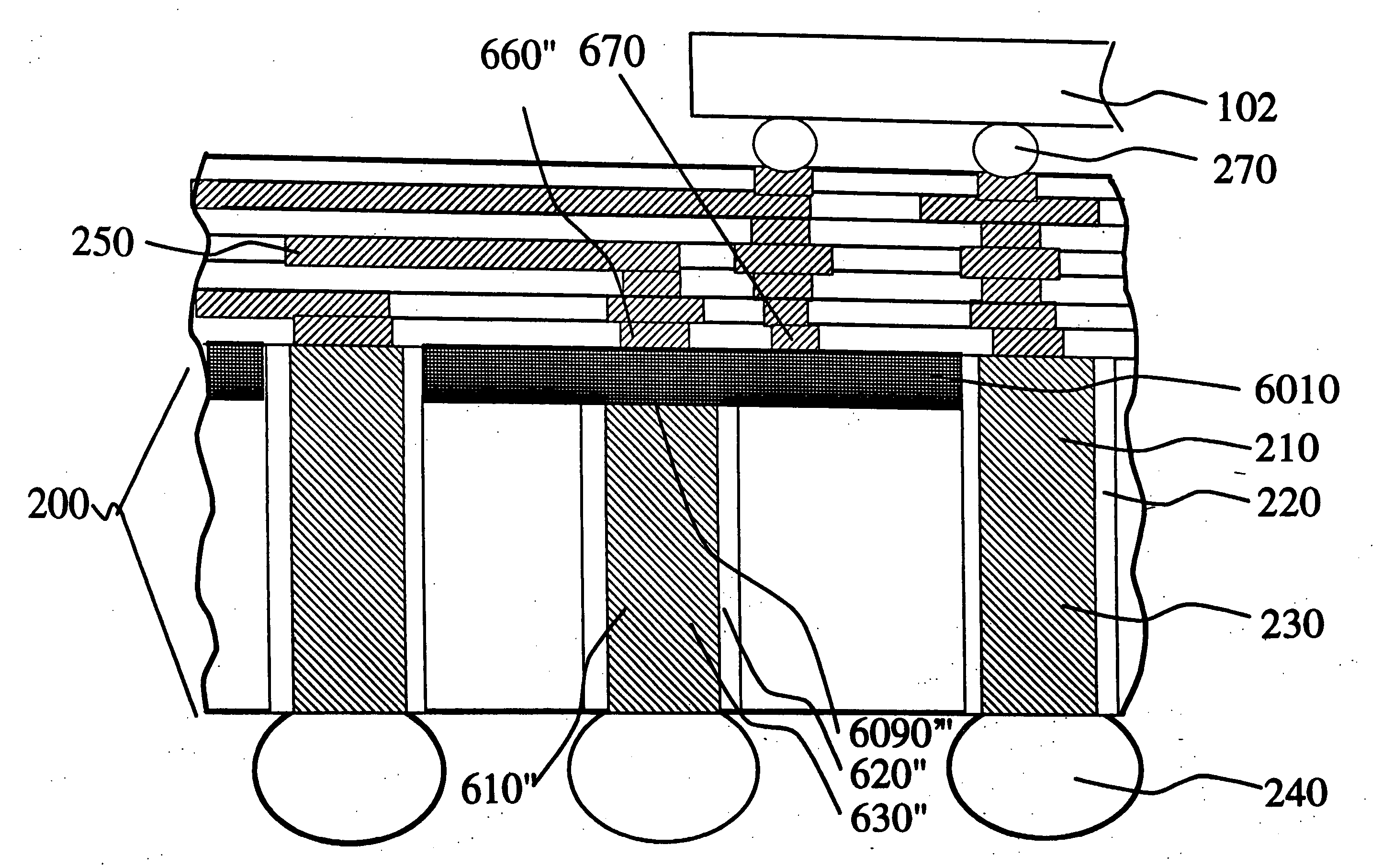 High density chip carrier with integrated passive devices