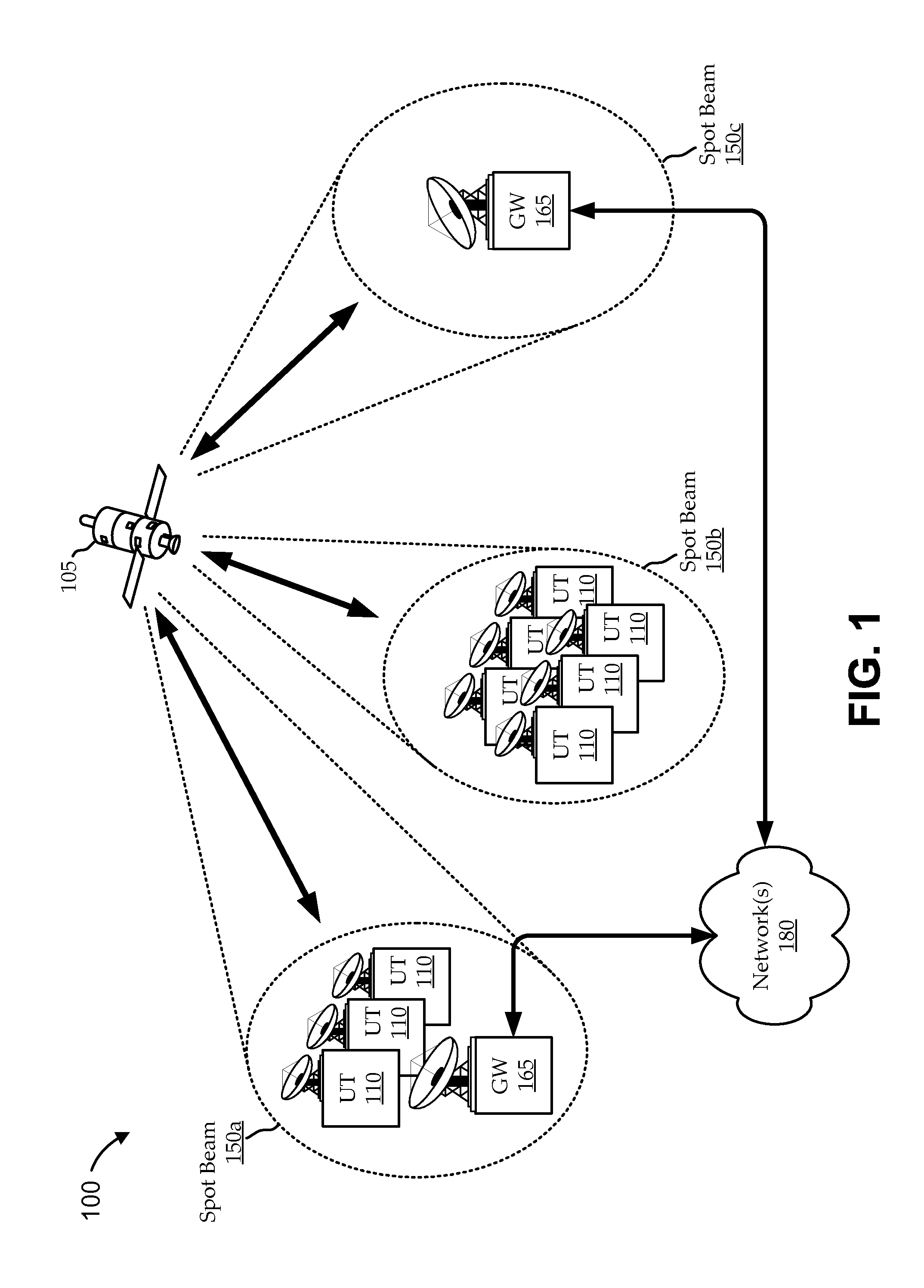 Paired-beam transponder satellite communication