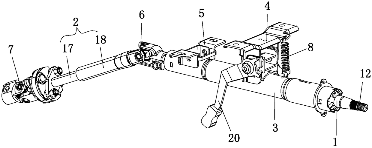 Automobile steering column assembly and clearance detecting device thereof