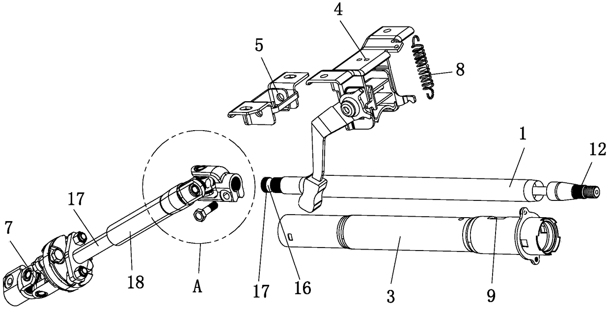 Automobile steering column assembly and clearance detecting device thereof