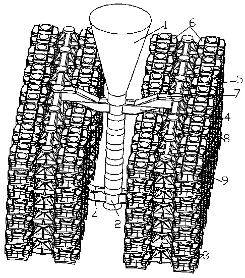 Casting device and method for precoated sand stacking type product